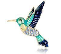 LifeJewelrySea Broche De Colibrí Broche De Goteo Broche De Diamante De Aleación