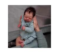 Lifelike 19 Inch Pascale Reborn Newborn Baby Dolls Soft Touch Cloth Body Rebirth Doll Realistic Sleeping Handmade Implant Hair Simulation Doll for Kid