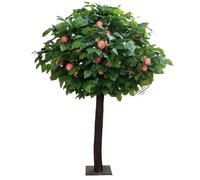 Lifelike Artificial Apple Tree, No-Maintenance Fake for Lobby Accent Large Faux, Natural Trunk Plant for Patio Decor(2M)