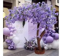 Lifelike Artificial Jacaranda Tree, Purple Flower Fake Realistic Blossom, for Commercial Events, Grand Openings and Parties(6mx5m)