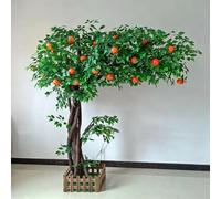 Lifelike Simulation Fruit Tree, Decorative Artificial Orange Fake Large Floor Plant for Photo Booth Restaurant Villa Entryway Layout(4.5M)