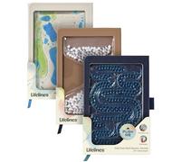 Lifelines Juego de 3 diarios para adolescentes con cubierta táctil y papel en relieve, sensorial interactivo encuentra tu camino, tómate tu tiempo y agítalo