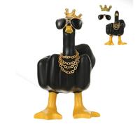 Lifelisa Regalos de Dedo Medio, Bonita Estatua de Pato Negro para decoración del hogar, Escultura Duck You Regalo Divertido (Negro)