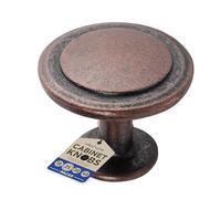 Lifemaster 25 pomos de gabinete de bronce aceitado de 1-1/4 pulgadas, acabado inoxidable, diseño moderno, construcción de aleación de zinc fuerte, completo con tornillos cortos y ajustables para