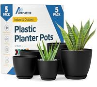 Lifemaster Perchas, Color Negro, Paquete de 5