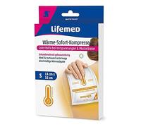 Lifemed - Compresa de calor instantáneo (15 cm x 13 cm, talla S), color blanco