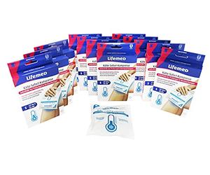 Lifemed Compresa de frío instantáneo, 15 cm x 13 cm, color blanco, tamaño pequeño, 12 x 1 compresa