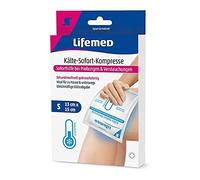 Lifemed - Compresa de frío instantáneo (15 cm x 13 cm, talla S), color blanco