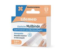 Lifemed - Venda elástica (4 m x 6 cm, elástica, 4 unidades), color blanco