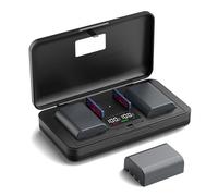 LIFEMOI - Cargador multifunción para Canon EOS 350D/400D, 7,4 V CC, compatible con baterías originales, lector de tarjetas SD, pantalla LCD, carga rápida 30%