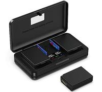 LIFEMOI LP-E10 (2200mA) Cargador Multifuncional de Batería para Cámara (Incluye Dos Baterías) Compatible con Canon EOS Rebel T3/5/6/7/100, X50/70/80/90 4000D 3000D 2000D 1500D 1300D 1200D 1100D