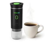 Lifenaxx Cafetera portátil con batería recargable y mini cafetera USB-C LX-060-20 Bar para café molido y cápsulas, cafetera inalámbrica compacta para viajes, camping, coche, oficina