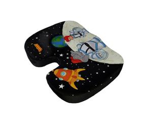 Lifenaxx Cojín de Asiento de Espuma con Memoria para niños y jóvenes con los Personajes de Benjamin Blumchen - Almohada ergonómica para el hogar, la Escuela, el Tren, los Viajes, los Coches