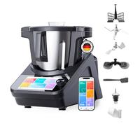 Lifenaxx Máquina de Cocina Inteligente Master Chef LX-050 - Bol de acero inoxidable de 3L, Wi-Fi y App, Pantalla táctil de 7″, 15 programas automáticos: Sous-Vide, vapor, amasado, pesaje, fermentación