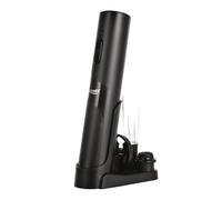 Lifenaxx Sacacorchos Eléctrico 2 en 1 con Bomba de Vacío - Incluye Aireador de Vino, Vertedor, 2 Tapones, Cortacápsulas y Base de Carga - Abre hasta 45 Botellas - Set de Conservación - LX-064