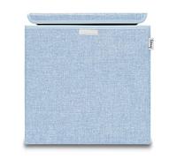 LIFENEY Caja de almacenamiento con tapa en color azul I Caja de juguetes plegable adecuada para estantes de dados I Caja organizadora para la habitación de los niños I Cesta de almacenamiento para