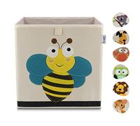 LIFENEY Caja de almacenamiento infantil con diseño de abeja I Caja de juguetes con diseño de animales adecuada para estantes de dados I Caja organizadora para la habitación de los niños I Cesta de