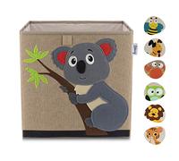 LIFENEY Caja de almacenamiento para niños con diseño de koala, caja de juguetes con diseño de animales, adecuada para estantes de cubos, caja organizadora para la habitación de los niños, cesta de