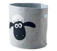 LIFENEY Cesta de almacenaje plegable para niños meets La oveja Shaun - caja con cordón de cierre para guardar juguetes - aprox. 43,5 x 46 cm