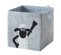 LIFENEY cumple con La oveja Shaun caja de almacenamiento para los niños - caja de fieltro con la oveja icónica para almacenar juguetes - 30 x 30 x 30 cm adecuado para los estantes del cubo clásico
