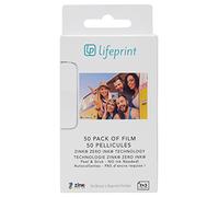 Lifeprint Papel fotográfico de 2 x 3 Pulgadas Impresión sin Tinta (5 x 7,6 cm) Papel fotográfico de Zinc con Dorso Adhesivo - Paquete de 50, Blanco