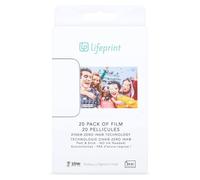 Lifeprint Papier Photo 20 - Papel Fotográfico, Papel de Impresión Fotográfica 7.6 x 5 cm, Tecnología Innovadora ZINK Respetuosa con el Medio Ambiente, Cara Adhesiva, Impresión sin Tinta, 20 Unidades, Blanco, 3x4 (PH30)