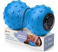LifePro Bola de masaje vibratoria de 4 velocidades, masajeador de maní que combina una bola de lacrosse con rodillo de espuma vibratoria, rodillo de vibración para recuperación, movilidad y terapia de