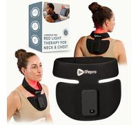 Lifepro Dispositivo de terapia de luz roja para cuello, dispositivo de terapia de luz roja compacto y recargable para cuello, espalda y pecho, dispositivos de terapia de luz infrarroja cercana con LED