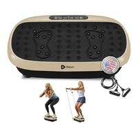 LifePro Hexaplate Lite Plataforma Vibratoria para Drenaje Linfático con Control Remoto, Pantalla LED, 99 Niveles de Velocidad, Motor Silencioso de 200 W (Oro Claro)