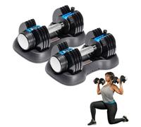 LifePro Juego de Mancuernas Ajustables de 2 x 11,34 kg/25 lb - Juego de Pesas Duraderas con Mango Antideslizante y Mecanismo de Bloqueo de Seguridad para Gimnasio en Casa