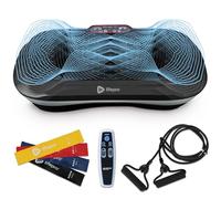 LifePro Vibratoria Máquinas de Ejercicios - Total Body Workout vibración Plataforma Fitness w/Bandas Loop - Inicio Equipo de Entrenamiento para la pérdida de Peso y tonificación Negro