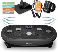 LifePro Máquina de Ejercicio de Placa vibratoria para Uso doméstico, máquina de Ejercicio de Placa de vibración de Cuerpo Completo con Control Remoto, Pantalla LCD y Bandas de Resistencia