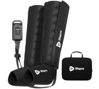 LifePro Sistema de recuperación de compresión de aire con calor, masaje de piernas completas de 8 cámaras para pantorrilla, muslo y pies, envolturas de masaje de aire para relajación y bienestar