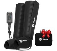 LifePro Sistema de recuperación de compresión de aire con calor, masaje de piernas completas de 8 cámaras para pantorrilla, muslo y pies, envolturas de masaje de aire para relajación y bienestar