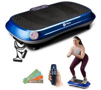 LifePro Vibratoria Máquinas de Ejercicios - Total Body Workout vibración Plataforma Fitness w/Bandas Loop - Inicio Equipo de Entrenamiento para la pérdida de Peso y tonificación Azul