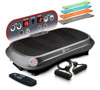 LifePro Waver - Máquina de Ejercicio con Placa de vibración para Entrenamiento Cuerpo Completo, 99 Niveles Velocidad, Bandas Resistencia, Control Remoto, Fitness en casa y Plataforma - Gris