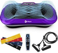 Lifepro Waver - Máquina de ejercicio con placa de vibración, vibración de alta intensidad para activación muscular, plataforma vibradora de entrenamiento de cuerpo completo con bandas de bucle, equipo