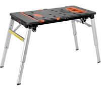 LIFERUN 7en1 Banco de Trabajo Plegable con Enchufe Integrado,Mesa de Trabajo Altura Ajustable,Carro Transporte,Plataforma de Trabajo Portátil,4 pcs Ruedas,Banco de Carpintero,Mesa Tensora,para DIY