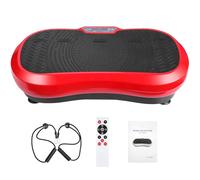 LIFERUN Placa Vibratoria,120 Niveles De Intensidad,10 Programas De Entrenamiento,Motor Silencioso,Aparato de Fitness en Casa,Entrenamiento Corporal Completo,Masajeador con Control Remoto,180 kg,Rojo