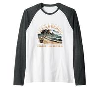 Life'S A Beach Enjoy The Waves Vacaciones de Verano - Camiseta Manga Raglan