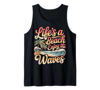 Life'S A Beach Enjoy The Waves Vacaciones de Verano |- Camiseta sin Mangas