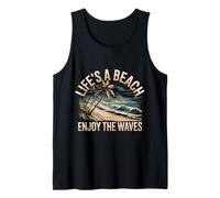Life'S A Beach Enjoy The Waves Vacaciones de Verano - Camiseta sin Mangas