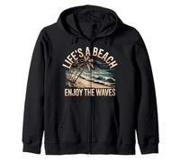 Life'S A Beach Enjoy The Waves Vacaciones de Verano - Sudadera con Capucha