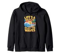 Life'S A Beach Enjoy The Waves Vacaciones de Verano - Sudadera con Capucha