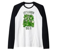 Life'S A Garden Dig It Jardinero esquelético de jardinería Divertido Camiseta Manga Raglan