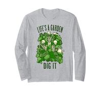 Life'S A Garden Dig It Jardinero esquelético de jardinería Divertido Manga Larga