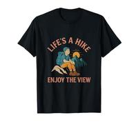 Life'S A Hike Enjoy The View Camping Senderismo Gráfico Camiseta