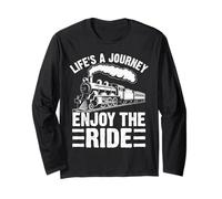 Life'S a Journey Enjoy The Ride Vintage Retro Vibes Manga Larga