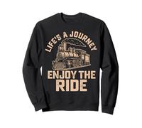 Life'S a Journey Enjoy The Ride Vintage Retro Vibes Sudadera