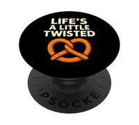 Life'S a Little Twisted Funny Pretzel Juego de Palabras PopSockets PopGrip Adhesivo